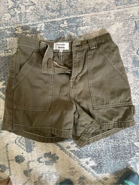 Reformation Olive Utility High-Rise Shorts